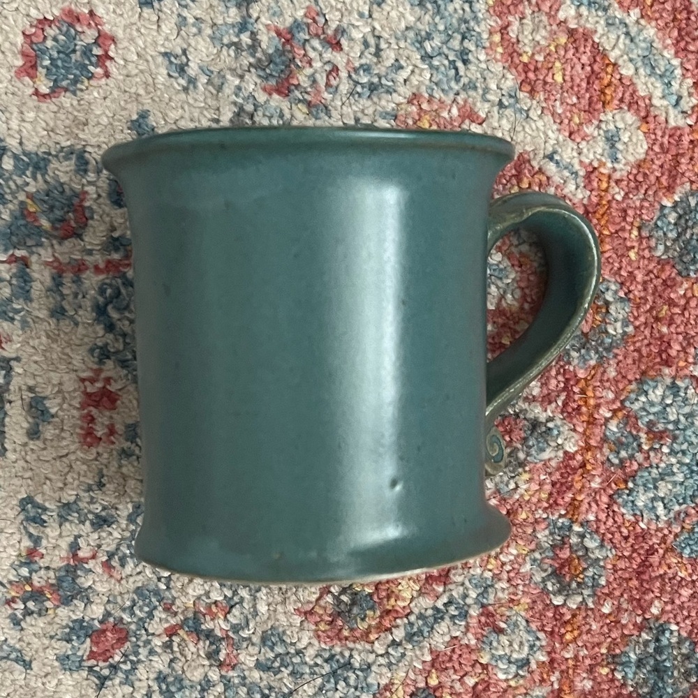 Bennington Pottery small blue-green mug